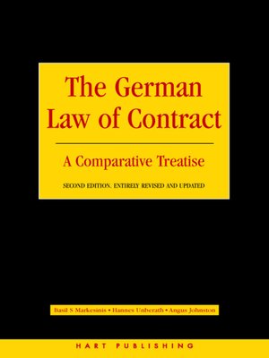 cover image of The German Law of Contract